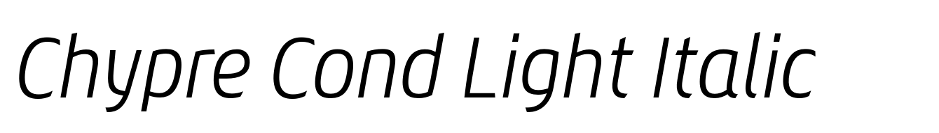 Chypre Cond Light Italic